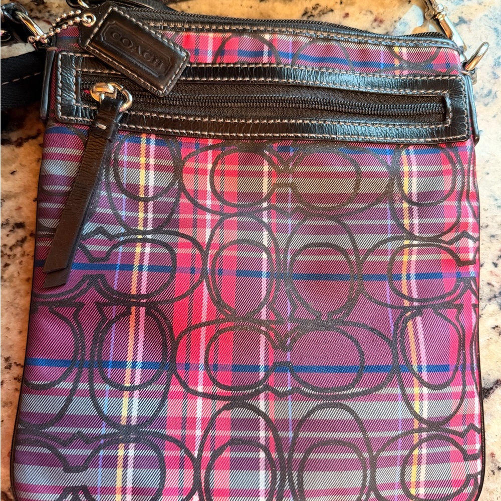 Coach Poppy Tartan Plaid Crossbody Bag - Picture 5 of 7